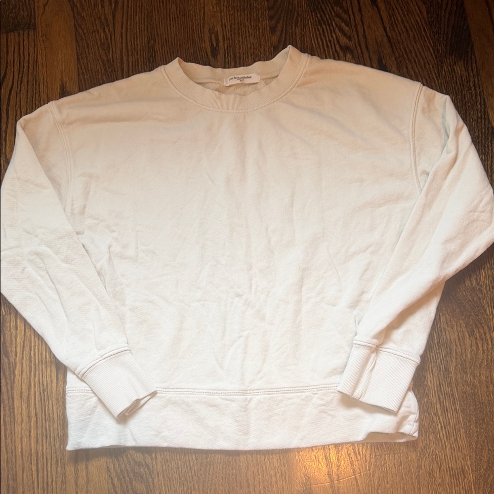 perfectwhitetee Crewneck Sweatshirt in Cream - Picture 1 of 6